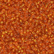Miyuki seed beads 11/0 - Silver lined orange 11-8